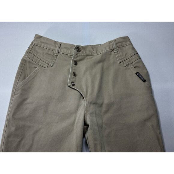 VTG RoughRider by Circle T Women's Tan Western Denim Jeans - Size 28x28 - Picture 3 of 8